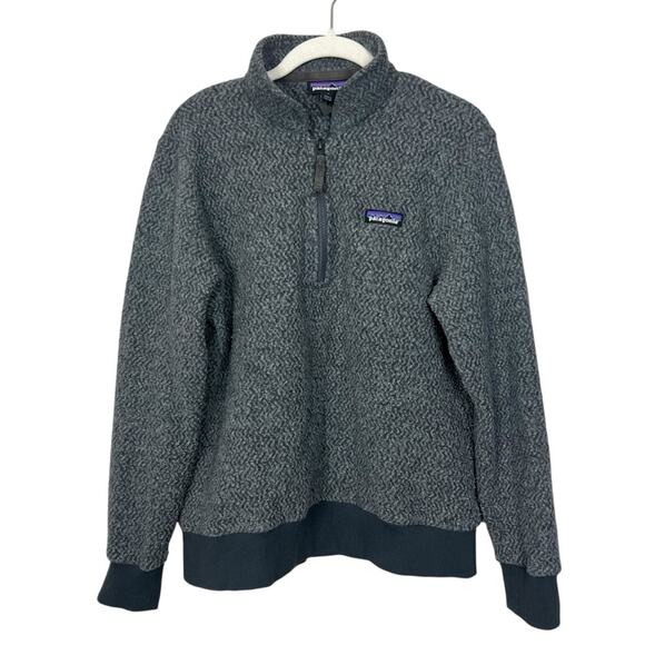 Patagonia Worn Wear Woolyester Fleece Pullover Grey sz M Cozy Outdoor Gorpcore